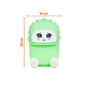 Mini Cute Pattern Trash Can for Office & Bedroom - Sturdy Premium PP <b>Plastic</b> Desktop Waste <b>Bin</b> - Product Image 1