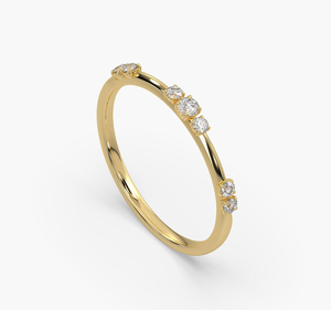 <b>Dainty</b> 14KT Gold Vintage Engagement Wedding Lab Diamond <b>Ring</b> Minimalist Jewelry Everyday Wear Gift Women Modern Elegant Design - Product Image 3