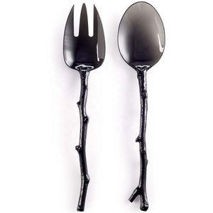 Cuillère en acier inoxydable noir mat, couteau fourchette Restaurant dîner argenterie populaire couteau occidental fourchette cuillère - Product Image 2