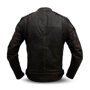 Veste de motard en cuir véritable pour homme, sur mesure, pour la conduite à moto. - Product Image 2