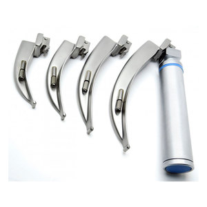 Ensemble d'instruments de laryngoscope en acier inoxydable de qualité supérieure à 4 lames pour usage professionnel en ORL hospitalier, chirurgical complet - Product Image 6