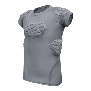 Padded Football <b>Compression</b> <b>Shirt</b> Anti-Slip Breathable Quick Dry Lightweight Impact Protection Training Sportswear Jersey - Product Image 6