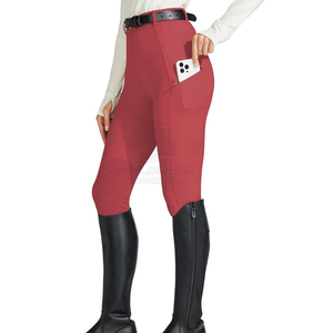 Dernier modèle de pantalon d'équitation pour femme en Spandex et Polyester, longueur intégrale, haute élasticité, confortable, avec fermeture éclair au milieu - Product Image 6