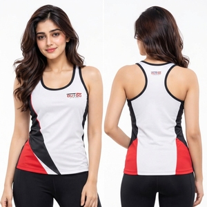 Camiseta sin mangas para mujer con diseño ligero, silueta ajustada, transpirable y curvada, con tejido acanalado suave y elasticidad para recuperación. - Product Image 6
