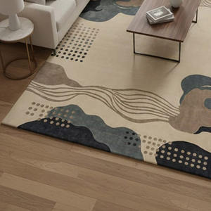 Tapis en laine tufté à la main de qualité supérieure, couleur unie, antidérapant, adapté aux animaux domestiques, tapis moderne pour salon, décoration de la maison, cadeau de Noël, utilisation en pique-nique - Product Image 4