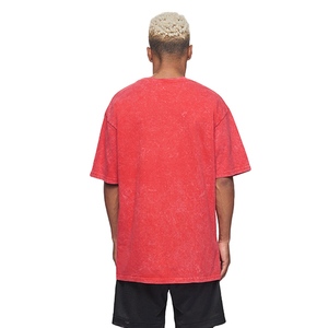 Custom Printed High Quality Vintage Breathable <b>Drop</b> Shoulder Heavyweight 100% Cotton <b>Acid</b> Wash Regular Fit Men's 220g T-Shirt - Product Image 2