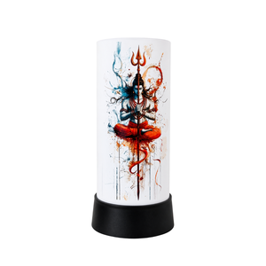 Lord Shiva Trishul LED Table Lamp Spiritual Meditation Night <b>Light</b> Acrylic <b>Decorative</b> Bedside Home Office Temple Gift Decor Lamp - Product Image 1