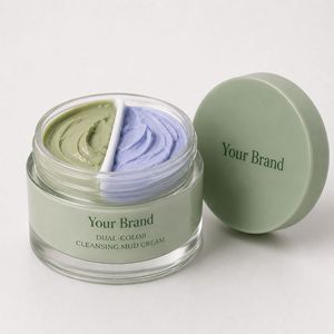 Mascarilla Facial y Corporal de Lodo Limpiador de Doble Color para Zona U + T, Mascarilla de Dos Colores Hidratante, Etiqueta Privada Personalizada OEM/ODM - Product Image 1