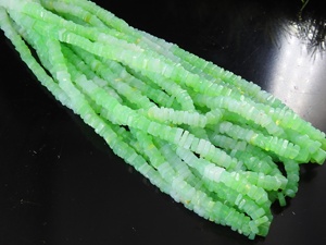 Opale péruvienne verte ombrée lisse 6mm Heishi perle pierre bleue perles en vrac pour la fabrication de bijoux en forme de Heishi échouée - Product Image 6