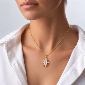 Magnifique pendentif en or véritable 14 carats avec diamant de couleur E, pureté VVS2, 1,5 carat total, charme vintage en forme d'étoile, collier pour femme, bijoux fins - Product Image 5