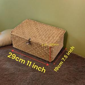 Juego de 4 Cestas de Almacenamiento de Ratán Tejidas a Mano con Tapa para Organización de Juguetes en Armarios, Estantes y Dormitorios - Product Image 5