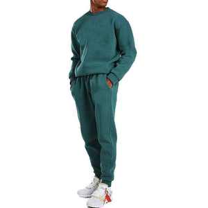 Brand Customized LOW MOQ Men's Casual <b>Matching</b> <b>Set</b> Pullover Oversized Hoodie <b>Jogger</b> Pants 2 Piece Tracksuit 100% Cotton - Product Image 1