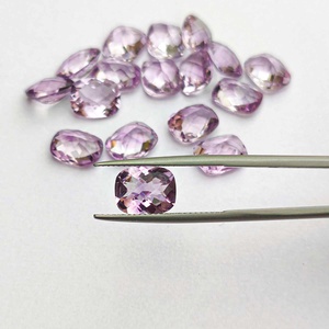 6x8mm-10x14mm Natural Brazil Pink Amethyst Gemstone Faceted <b>Cushion</b> Checker Cut Semi Precious Stones At Wholesale Market Price - Product Image 3