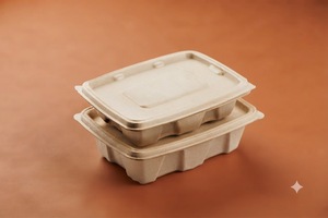 Contenedor Rectangular de Bagazo Natural de Alta Resistencia para Alimentos, 750ml, Hermético, para Servicios de Catering - Product Image 5