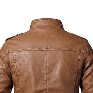 Chaquetas de Cuero para Hombre, Diseño Liso Informal Personalizado, Cálidas y Cómodas para Invierno - Product Image 5