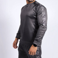 Survêtement de maternité 2 en 1 gris anthracite respirant à rayures, personnalisable avec logo, en polyester, OEM