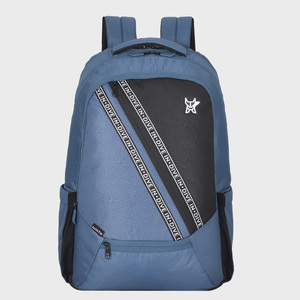 Sac à dos pour ordinateur portable Arctic Fox Caution en denim foncé avec panneau solaire RFID 1680D PU, décontracté, moderne, pour les voyages et le bureau - Product Image 1