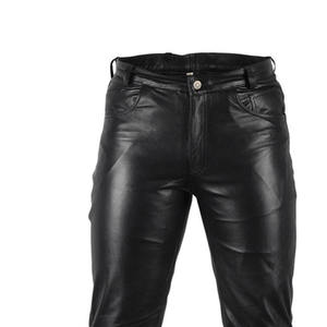 Pantalon en cuir sur mesure pour homme, prix de gros, avec logo personnalisé, design unique, qualité professionnelle supérieure. - Product Image 2