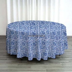 New Cotton 20 Sheeting 180 CM Soft Durable Round <b>Tablecloth</b> for 6 Seater Dining Table for Wedding <b>Parties</b> <b>Tablecloth</b> Best Price - Product Image 3