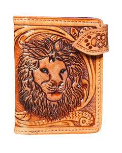 Nueva Cartera de Cuero para Hombre con Grabado de Tigre y Costuras Intrincadas, Estilo Western, Hecha a Mano, con Bloqueo RFID, para Uso Diario - Product Image 1