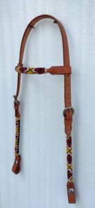 Brida Anatómica de Estilo Occidental con Cristales Negros, Talla Cob, de Cuero Genuino, PVC y Nylon para Caballos Ingleses, de Exportador Indio - Product Image 2