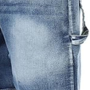 High Quality Canvas Denim Shorts Fashion High Waist Blue <b>Jeans</b> Casual Pants Elastic Waist <b>Drawstring</b> <b>Men</b> 180g Digital Printed - Product Image 3