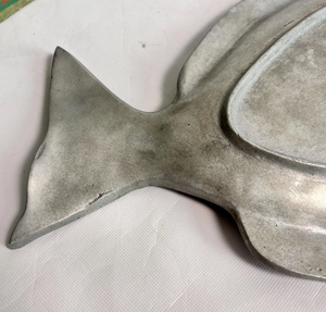 Hot Sale Aluminium Metal Polished Fish Serving Tray Decorative Platter Nautical Dish Scale Texture Coastal <b>Home</b> Decor Party - Product Image 6