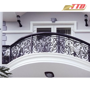 Barandilla de Balcón de Hierro Forjado de Estilo Europeo, Diseño Personalizado, Barandilla Ornamental de Hierro Resistente para Villas de Lujo - Product Image 2