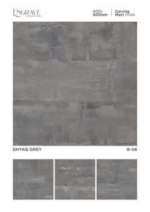 Azulejos de porcelana mate esculpidos de 60x60 cm inspirados en texturas naturales que ofrecen un atractivo de diseño sólido y una resistencia confiable para el suelo. - Product Image 4