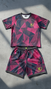 ชุดเสื้อและกางเกงวอลเลย์บอลพิมพ์ลายพรางสีเทาสเลทแบบขายส่งตามสั่ง OEM ชุดยูนิฟอร์มทีมซับเหงื่อ ชุดกีฬาแบบระเหิดสี - Product Image 4