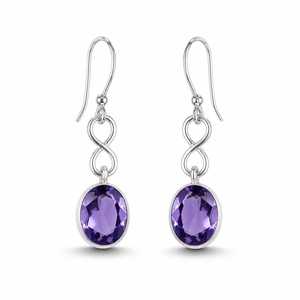 Natural Iolite Gemstone Infinity Dangle <b>Earrings</b> 925 Sterling Silver Handmade Boho Jewelry September Birthstone Gift Trendy - Product Image 1