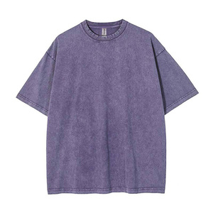 Men Heavyweight Acid Wash <b>T</b> <b>Shirt</b> Fashion Vintage Washed Cotton Oversized Casual Streetwear Summer Top - Product Image 4