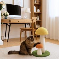 Árbol rascador y rascador para gatos de sisal duradero Yommy con un diseño súper lindo en forma de hongo para la diversión felina, uso en interiores, para todas las estaciones