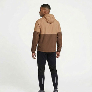 High Quality Unisex Sportswear Set Khaki Brown Hooded <b>Zip</b>-<b>Up</b> <b>Jacket</b> Pants Quick Dry Gym Running Tracksuit 2-Piece 100% Polyester - Product Image 4