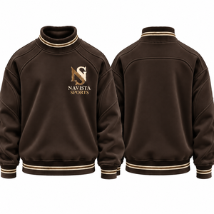 Sudadera de Cuello Alto Personalizada con Logotipo Universitario, 100% Algodón, Bordada, para Mujer, Otoño/Invierno - Product Image 3