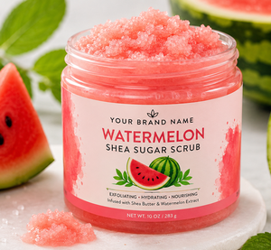 Watermelon Shea Sugar <b>Body</b> <b>Scrub</b> with Natural Exfoliating Sugar Crystals & Moisturizing Shea Butter OEM Private Label Wholesale - Product Image 2