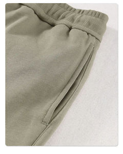 Pantalones Cortos Bermuda de Algodón para Hombre, Color Sólido, con Cordón, Cintura Media, Casuales, Transpirables - Product Image 5