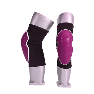 Protège-genoux rembourrés personnalisés violets pour basketball, volleyball, football – Anti-collision, élastiques, protection des articulations, paire - Product Image 3