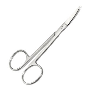 Tijeras Curvas para Láminas Dentales, de Acero Inoxidable, Longitud 110mm, Instrumento Dental de Precisión para Cortar Láminas Dentales y Materiales de Laboratorio - Product Image 1