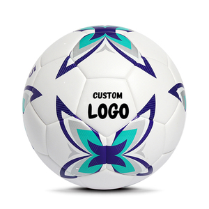 Ballon de football personnalisé avec logo, taille 5, en TPU, cuir PVC PU, cousu à la machine pour l'entraînement sportif - Product Image 2