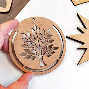 Sous-verres en MDF gravés au laser à texture sculptée de qualité supérieure, protection durable pour table, tapis et coussinets de décoration intérieure RR Enterprises RR202514106 - Product Image 6