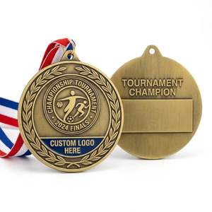 Medallas Deportivas Personalizadas de Zinc Chapadas en Oro con Impresión UV y Logotipo para Maratones, Torneos y Campeonatos - Product Image 2