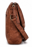Sac messager vintage bohème en cuir véritable fait main Gravs pour femme, mode printemps, bandoulière réglable, fermeture éclair
