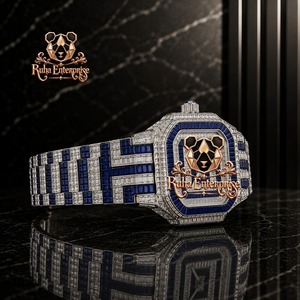 Reloj de Pulsera de Plata de Ley 925 con Diamantes, Estilo Hip Hop, Brillante, Duradero, de Acero Inoxidable, para Eventos - Product Image 5