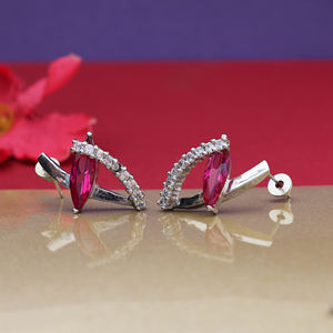 Nuevos Aretes de Aro con Rubíes y Diamantes 2026, Joyería de Plata de Ley 925 para Mujeres y Niñas, para Usar en Bodas y Fiestas - Product Image 3