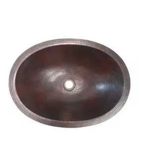 Square Hammered Bronze Vessel Sink Above Counter Copper Bathroom Basin Artistic Handcrafted Vanity Bowl for High End Projects - Product Image 2