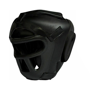 Protège-tête de boxe unisexe en cuir respirant et durable pour l'entraînement et le sparring, antidérapant, noir, pour jeunes et adultes - Product Image 3