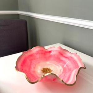 Tazón de servir de resina de lujo, vajilla decorativa contemporánea hecha a mano para restaurante, hotel, hogar - Product Image 1