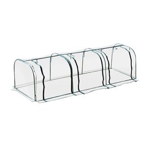 Invernadero Portátil Ecológico de 11.5FT X 3FT X 2.5FT con Cubierta de PVC y Puertas con Cremallera, Protección UV y Contra el Agua, Visión Clara - Product Image 1