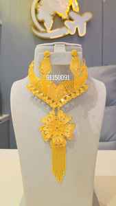 ชุดเครื่องประดับผู้หญิงสไตล์ฮิปฮอปแฟชั่นใหม่ ชุบทอง โลหะผสมสีดำ ประดับเพชร ลายอินฟินิตี้ สร้อยคอ ชุดเครื่องประดับงานแต่งงาน ดีไซน์หนา - Product Image 6